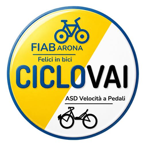 Logo dell’app CicloVai di FIAB Arona e ASD Velocità a Pedali